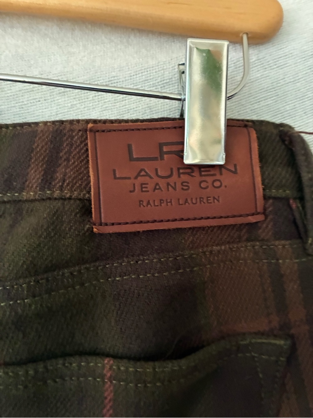 RL Ralph Lauren Plaid Slim Fit Denim- Size 6 Women’s - Picture 7 of 9
